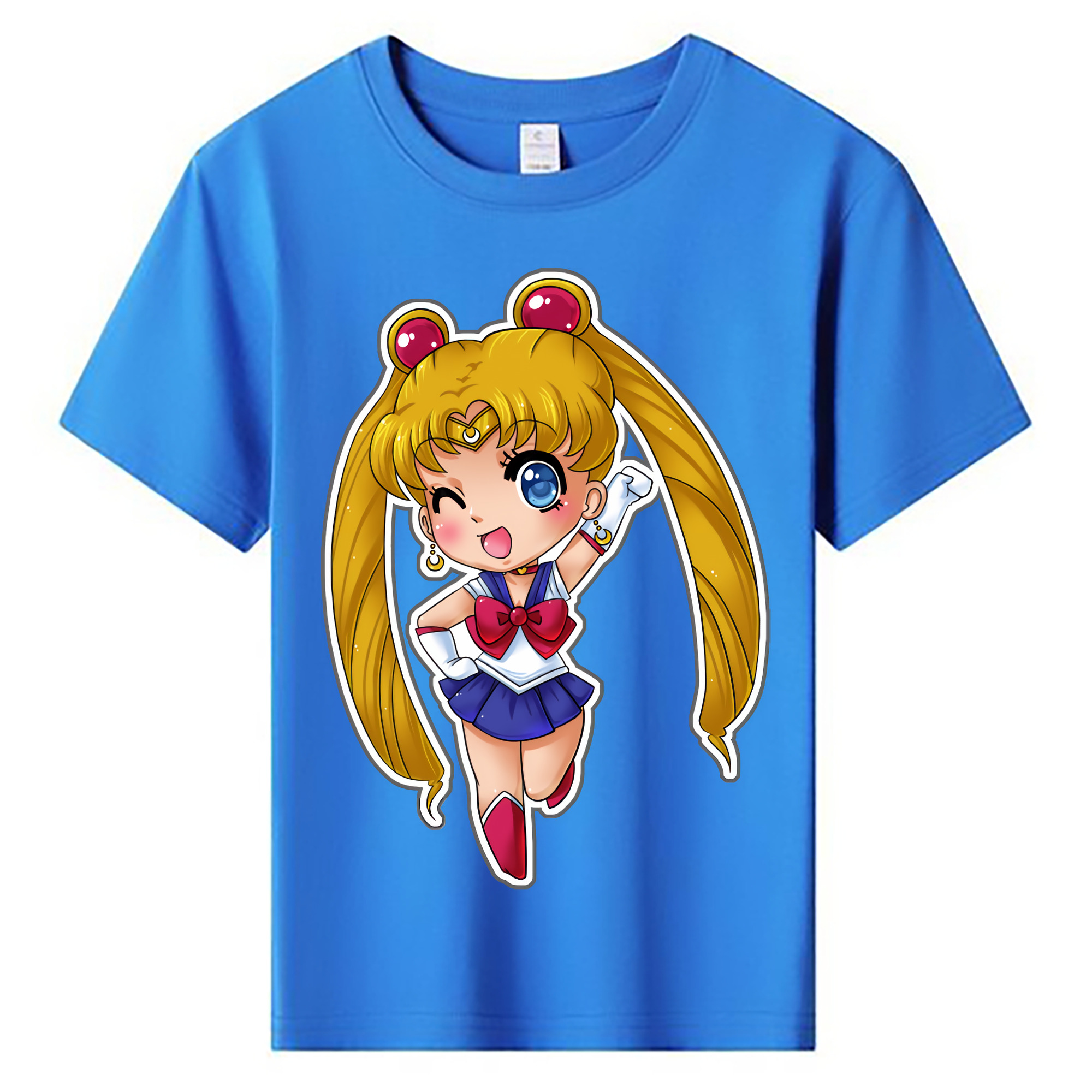 （画像用） 美少女戦士セーラームーン 月野 うさぎ つきの うさぎ Sailor Moon Tsukino Usagi 綿100％キッズTシャツ（フロントプリント）